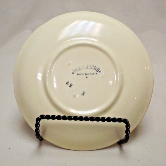 Franciscan Set of 3 Hand Painted Apple Flat Cups & Saucers Made in the USA - Picture 9 of 14